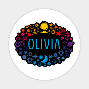 Olivia name with stars Magnet